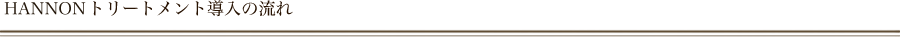 HANNONトリートメント導入の流れ